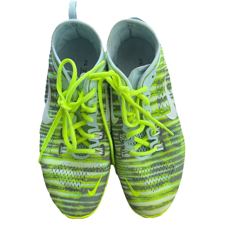 NIKE Free 5.0 Lime Green & Gray Lt Weight Mesh Running SHOES, Women's Size 6.5